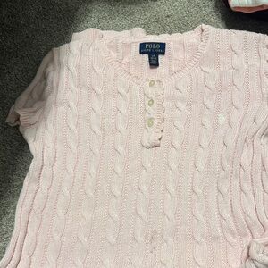 Ralph Lauren Pink Cable Knit Dress
